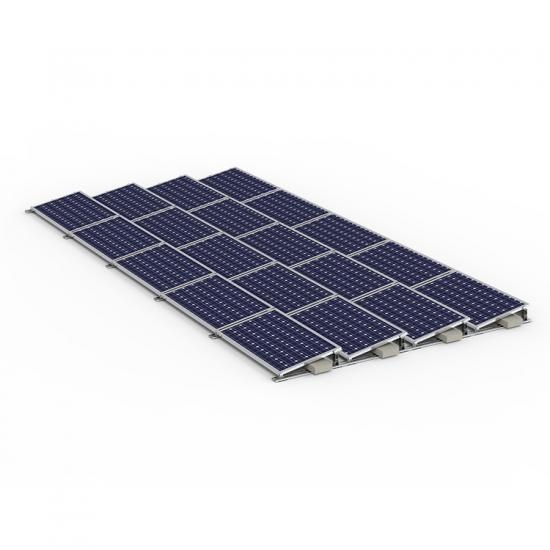 Aluminum Flat Roof Ballasted Solar Mounting Structure